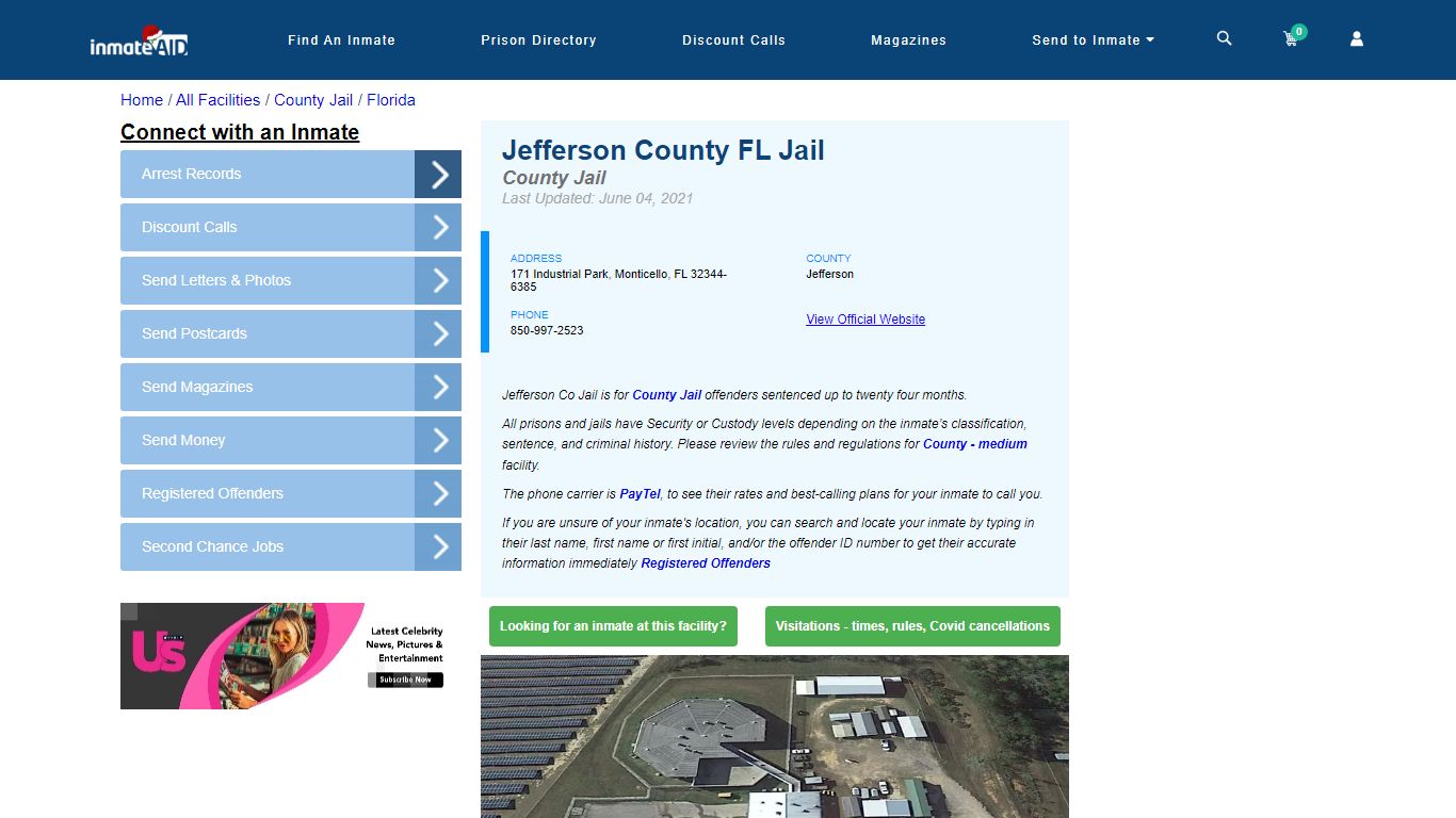 Jefferson County FL Jail - Inmate Locator - Monticello, FL